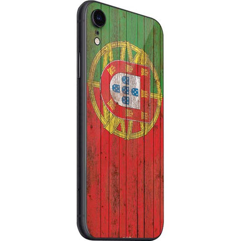 Portuguese Flag Dark Wood iPhone SE (2nd & 3rd Gen) Skin